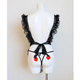 クリスマス コスプレ リボン×フリル シースルー メイド ランジェリー | OSYAREVO | 詳細画像35 