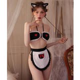 ブラック×ホワイト | クリスマス コスプレ キャット メイド ランジェリー | OSYAREVO