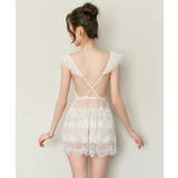 総レース バッククロス ティアードワンピース | OSYAREVO | 詳細画像7