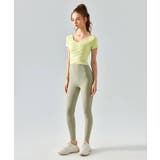 ヨガウェア トップス カップ付き カシュクール 半袖 | OSYAREVO | 詳細画像10 