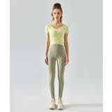 ヨガウェア トップス カップ付き カシュクール 半袖 | OSYAREVO | 詳細画像11 