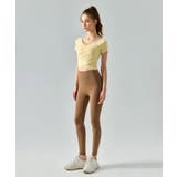 ヨガウェア トップス カップ付き カシュクール 半袖 | OSYAREVO | 詳細画像17 