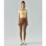 ヨガウェア トップス カップ付き カシュクール 半袖 | OSYAREVO | 詳細画像18 