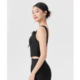 ヨガウェア トップス カップ付き タンクトップ リブ | OSYAREVO | 詳細画像2 