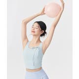 ヨガウェア トップス カップ付き タンクトップ リブ | OSYAREVO | 詳細画像6 