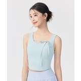 ヨガウェア トップス カップ付き タンクトップ リブ | OSYAREVO | 詳細画像9 