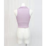 ノースリーブ ポロシャツ トップス カップ付き リブ | OSYAREVO | 詳細画像33 