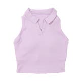 ノースリーブ ポロシャツ トップス カップ付き リブ | OSYAREVO | 詳細画像29 