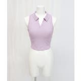 ノースリーブ ポロシャツ トップス カップ付き リブ | OSYAREVO | 詳細画像31 