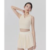 ノースリーブ ポロシャツ トップス カップ付き リブ | OSYAREVO | 詳細画像18 