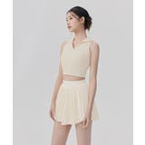 ノースリーブ ポロシャツ トップス カップ付き リブ | OSYAREVO | 詳細画像20 