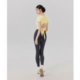 ヨガウェア トップス カップ付き バックリボン 半袖 | OSYAREVO | 詳細画像18 