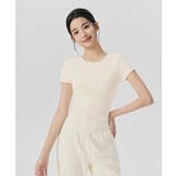 ヨガウェア トップス カップ付き バックオープン 半袖 | OSYAREVO | 詳細画像12 