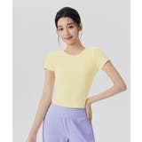 ヨガウェア トップス カップ付き バックオープン 半袖 | OSYAREVO | 詳細画像14 