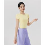 ヨガウェア トップス カップ付き バックオープン 半袖 | OSYAREVO | 詳細画像15 