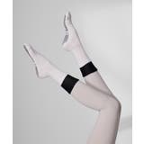 ホワイト×ブラック | ヨガ ソックス 靴下 ピラティス レイヤード風	 | OSYAREVO