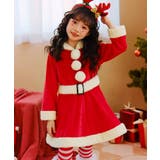 キッズ コスプレ クリスマスサンタ フードワンピース | OSYAREVO | 詳細画像2
