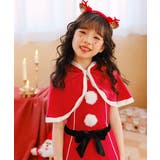 キッズ コスプレ クリスマスサンタ ケープ付きワンピース | OSYAREVO | 詳細画像5