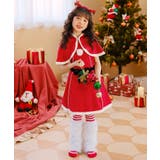 キッズ コスプレ クリスマスサンタ ケープ付きワンピース | OSYAREVO | 詳細画像6