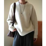 アイボリー | クルーネック ニット トップス | OSYAREVO