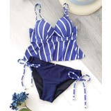 Bストライプ×ネイビー | バラエティ キャミスイムウェア  水着 | OSYAREVO