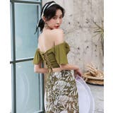 カーキ | パンツ付き バックレースアップ オフショル ビキニ 水着 セットアップ | OSYAREVO