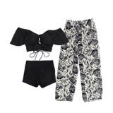パンツ付き バックレースアップ オフショル ビキニ 水着 セットアップ | OSYAREVO | 詳細画像20