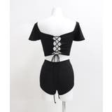 パンツ付き バックレースアップ オフショル ビキニ 水着 セットアップ | OSYAREVO | 詳細画像23