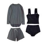 体型カバー ラッシュガード 付き タンキニ  水着 セットアップ レディース | OSYAREVO | 詳細画像61 