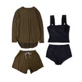 体型カバー ラッシュガード 付き タンキニ  水着 セットアップ レディース | OSYAREVO | 詳細画像63 