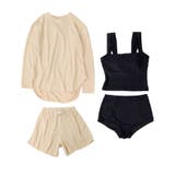 体型カバー ラッシュガード 付き タンキニ  水着 セットアップ レディース | OSYAREVO | 詳細画像65 