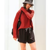 レッド×ブラック | 体型カバー ラッシュガード 付き タンキニ  水着 セットアップ レディース | OSYAREVO