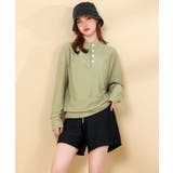 ヘンリーネック ラッシュガード付き ビキニ | OSYAREVO | 詳細画像5