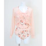 シアー カーディガン 付き ラッフルフリル ワンピース 水着 | OSYAREVO | 詳細画像12