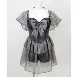 ラメ混 フリル リボン ワンピース 水着 | OSYAREVO | 詳細画像9 