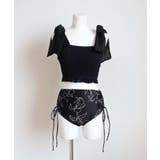 シフォンリボン シャーリングビキニ セット水着 レディース | OSYAREVO | 詳細画像28 