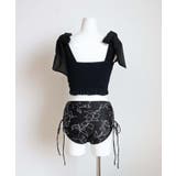 シフォンリボン シャーリングビキニ セット水着 レディース | OSYAREVO | 詳細画像30 