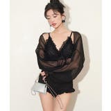 ボレロ付きバックシャンフリルレースワンピース レディース | OSYAREVO | 詳細画像5