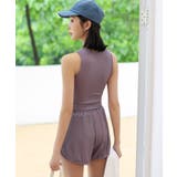 トップス付き リブ タンキニ 4点セット 水着 セットアップ レディース | OSYAREVO | 詳細画像50