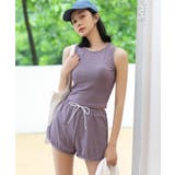 トップス付き リブ タンキニ 4点セット 水着 セットアップ レディース | OSYAREVO | 詳細画像53