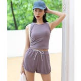トップス付き リブ タンキニ 4点セット 水着 セットアップ レディース | OSYAREVO | 詳細画像54