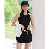 トップス付き リブ タンキニ 4点セット 水着 セットアップ レディース | OSYAREVO | 詳細画像6