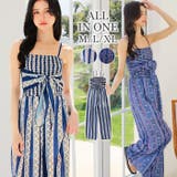 カバーアップ リゾート柄 オールインワン 水着 レディース | OSYAREVO | 詳細画像1