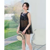 メッシュトップス 付き ハイネック ビキニ 水着 レディース | OSYAREVO | 詳細画像5