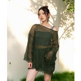 シアートップス付き シャーリングビキニ セットアップ 水着 レディース | OSYAREVO | 詳細画像26 