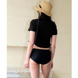 リブニット サイドギャザー セットアップ 水着 レディース | OSYAREVO | 詳細画像26