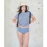 リブニット サイドギャザー セットアップ 水着 レディース | OSYAREVO | 詳細画像11