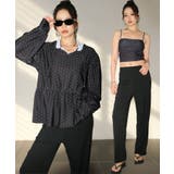 ブラックドット×ブラック | フーディトップス ラッシュガード 付き | OSYAREVO