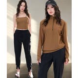 キャメル×ブラック | ハーフジップ ラッシュガード 付き | OSYAREVO