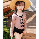 キッズ トップス付き バイカラー ワンピース水着 | OSYAREVO | 詳細画像3 